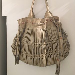 Anthropology Lucky Penny hobo leather bag